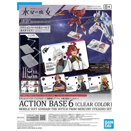 Gundam: The Witch from Mercury - Action Base 6 Sticker Set (Clear) Model Kit accessory pack product photo