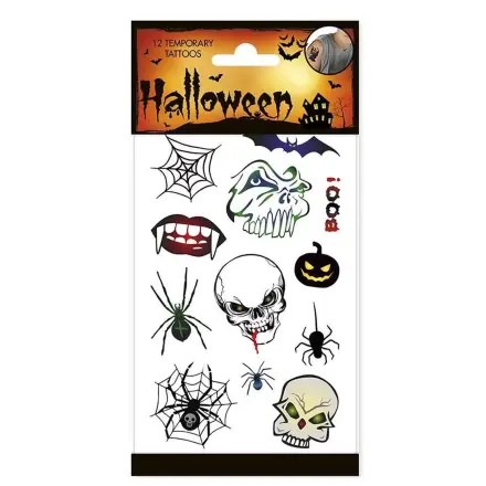Halloween Skulls tattoo, 12-piece product photo