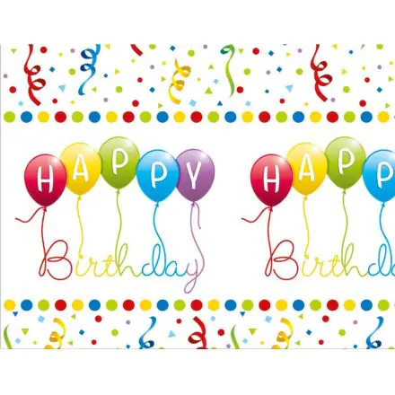 Happy Birthday Streamers Tablecloth 120*180 cm product photo