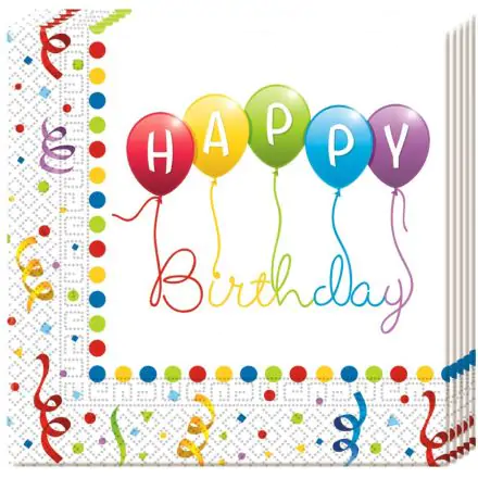 Happy Birthday Streamers Napkins 20-count product photo