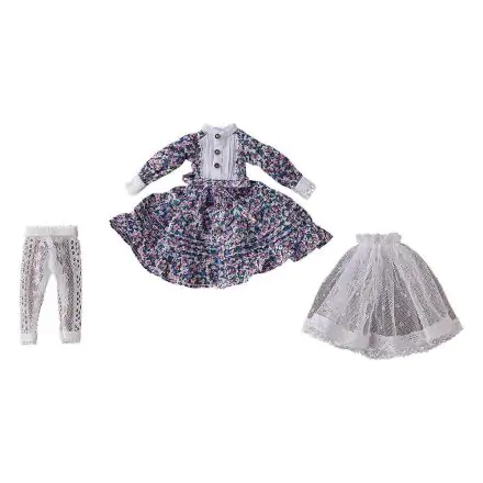 Harmonia humming Optional Parts for Harmonia humming Dolls Special Outfit Series (Flower Print Dress/Blue) Designed by SILVER BUTTERFLY product photo