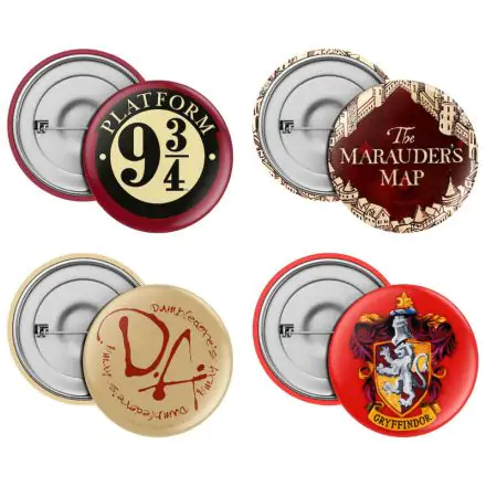 Harry Potter Pin-Back Buttons 4-Pack Collection product photo