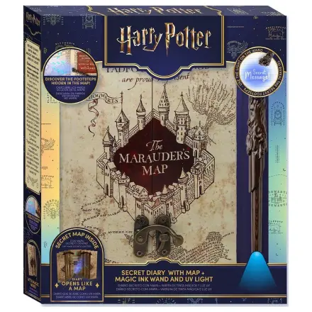 Harry Potter A5 notebook with secret map and magic pen wand product photo