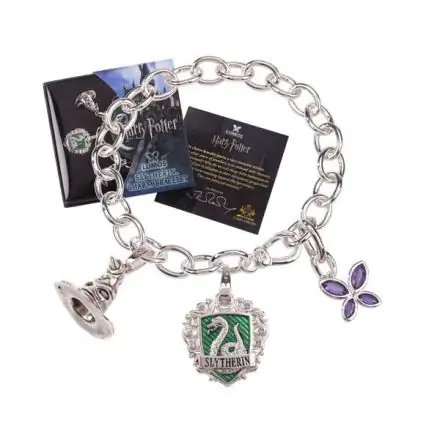 Harry Potter Charm Bracelet Lumos Slytherin (silver plated) termékfotója