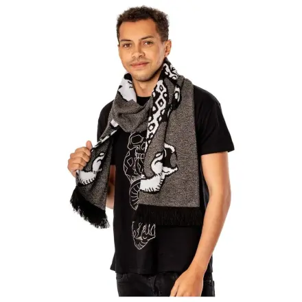 Harry Potter Scarf Dark Arts Spell Long Length Grey product photo