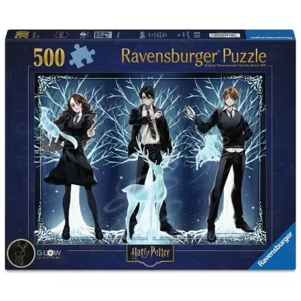 Harry Potter Glow-in-the-Dark Jigsaw Puzzle Glowing Patronus (500 pieces) product photo
