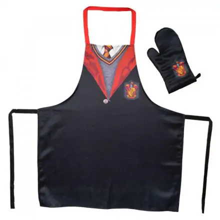 Harry Potter cooking apron with oven mitt Gryffindor School Uniform product photo