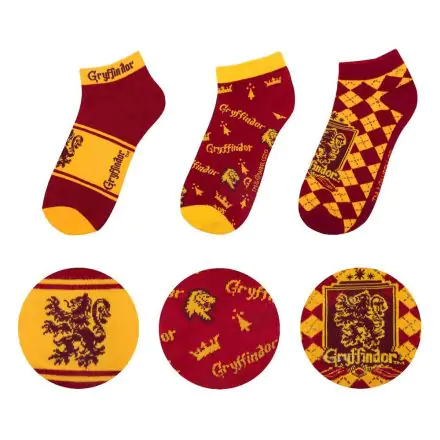 Harry Potter Ankle Socks 3-Pack Gryffindor termékfotója