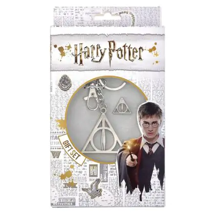 Harry Potter Deathly Hallows keyring and pin badge set product photo