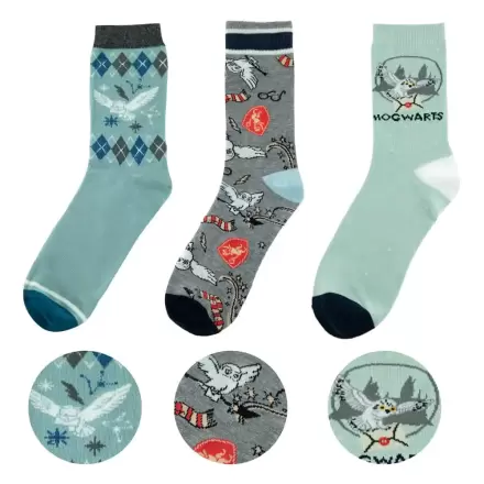 Harry Potter Socks 3-Pack Hedwig termékfotója