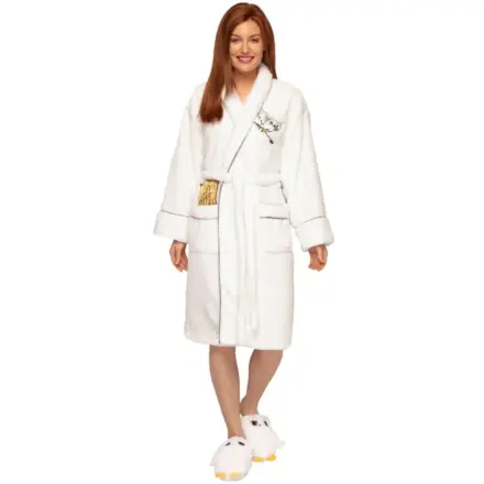 Harry Potter Ladies Fleece Bathrobe Hedwig product photo
