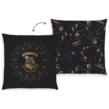 Harry Potter Pillow Hogwarts Crest & Marauder's Map 40 x 40 cm product photo