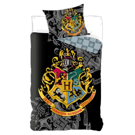 Harry Potter Hogwarts Houses Black Duvet Cover product photo