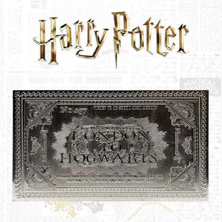 Harry Potter Replica Hogwarts Train Ticket Limited Edition (silver plated) product photo
