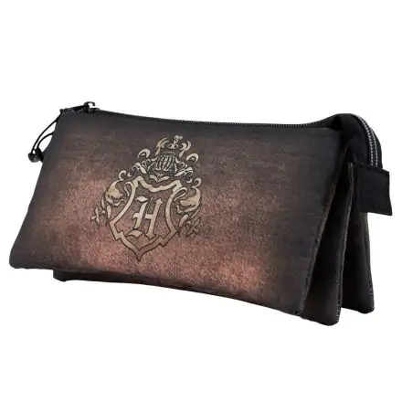 Harry Potter Pencil Case Hogwarts Logo Brown product photo