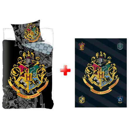 Harry Potter Houses Duvet Cover and Fleece Blanket Set product photo