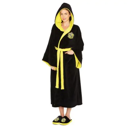 Harry Potter Hufflepuff ladies fleece bathrobe product photo