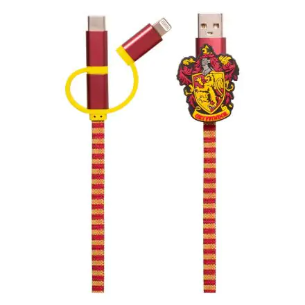 Harry Potter Retractable Hogwarts Scarf Cable 3in1 Gryffindor product photo