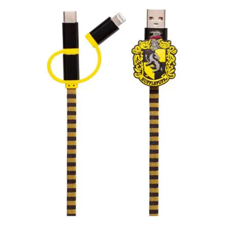 Harry Potter Retractable Hogwarts Scarf Cable 3in1 Hufflepuff product photo
