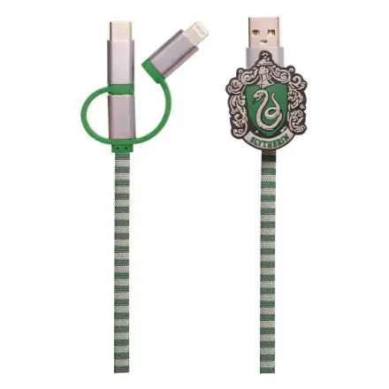 Harry Potter Retractable Hogwarts Scarf Cable 3in1 Slytherin product photo