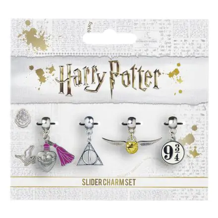 Harry Potter Charm 4-Pack Snitch/Deathly Hallows/Platform 9 3/4/Love Potion (silver plated) product photo