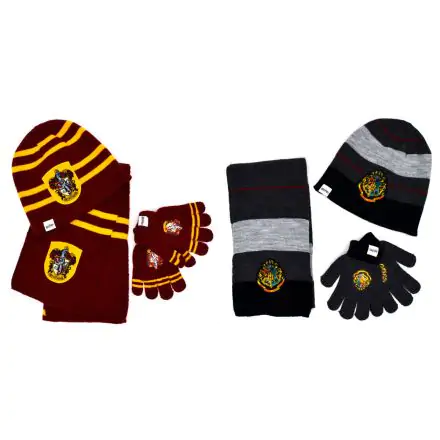 Harry Potter assorted winter set scarf hat gloves product photo