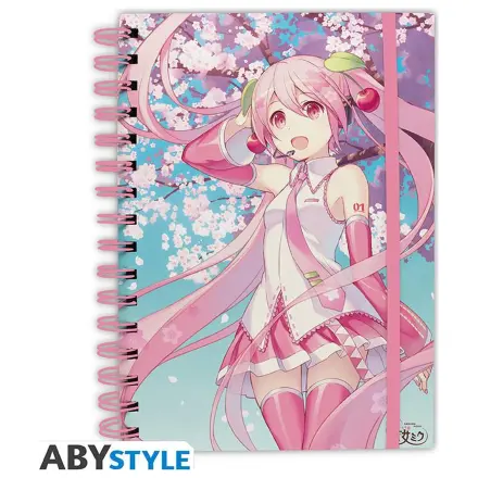 Hatsune Miku Cherry Blossoms Notebook A5 Spiral product photo