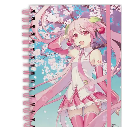 Hatsune Miku Cherry Blossoms Notebook A5 Spiral product photo
