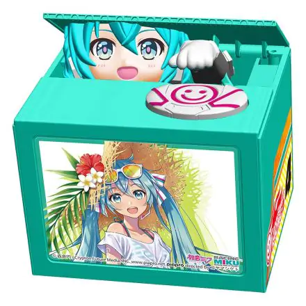 Hatsune Miku GT Project PVC Talking Coin Bank Racing Miku 2021 Ver. Chatting Bank 009 12 cm product photo