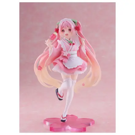 Hatsune Miku PVC Statue Newley Written Sakura Miku Japanese Cafe Ver. Reissue 18 cm product photo
