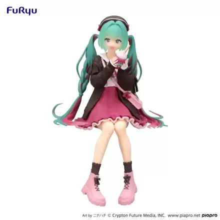 Hatsune Miku Noodle Stopper PVC Statue Autumn Date Pink Color Ver. 14 cm termékfotója