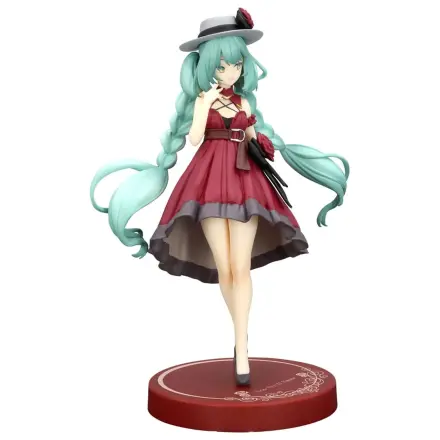 Hatsune Miku Trio-Try-iT PVC Statue Hatsune Miku Outing Dress Red Color Ver. 19 cm product photo