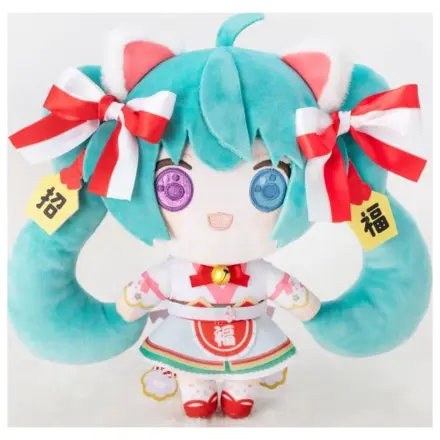 Hatsune Miku x Maneki-Neko White Cat Plush 22cm product photo