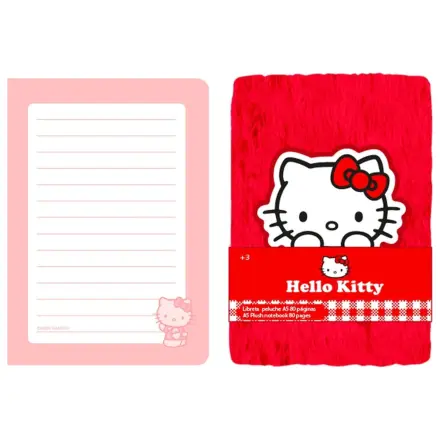 Hello Kitty A5 plush notebook product photo