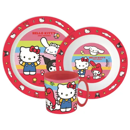 Hello Kitty and Friends Dinnerware Set, Micro Plastic Set with Mug product photo