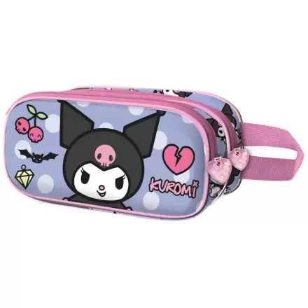 Hello Kitty and Friends Kuromi Rebel double 3D pencil case product photo