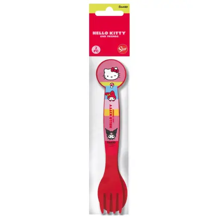Hello Kitty and Friends Plastic Cutlery Set - 2 Piece product photo