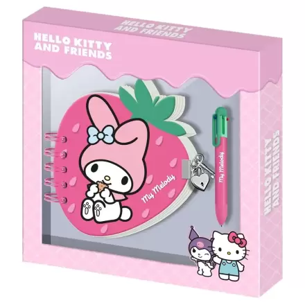 Hello Kitty and Friends My Melody Strawberry Diary and pen product photo