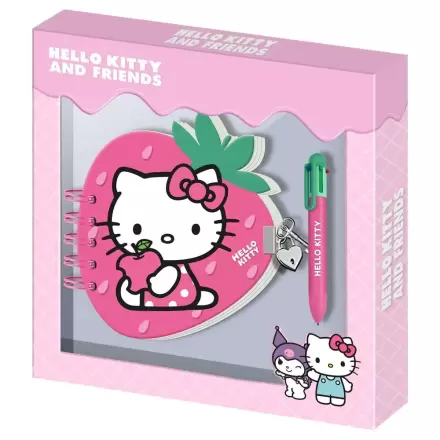 Hello Kitty and Friends Strawberry Diary and pen product photo