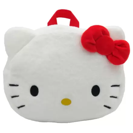 Hello Kitty face plush backpack 24cm termékfotója