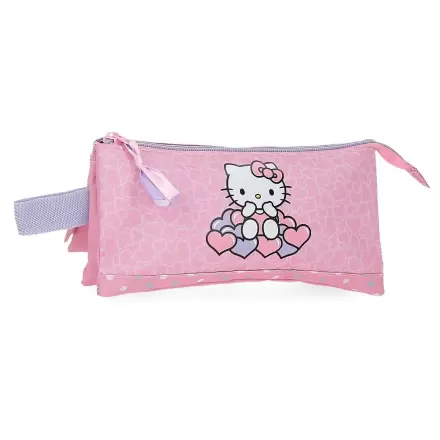 Hello Kitty Hearts & Dots triple pencil case product photo