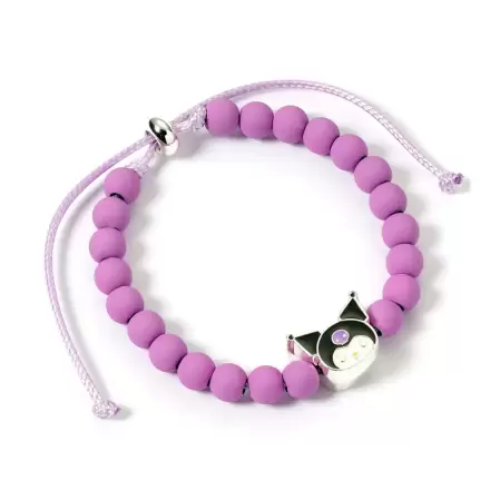 Hello Kitty Bracelet purple beads with Kuromi Charm 21 cm product photo
