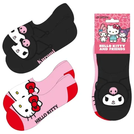 Hello Kitty Kuromi adult set 2 pairs of socks product photo