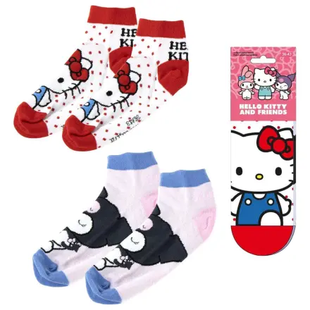 Hello Kitty Kuromi adult set 2 pairs of socks product photo