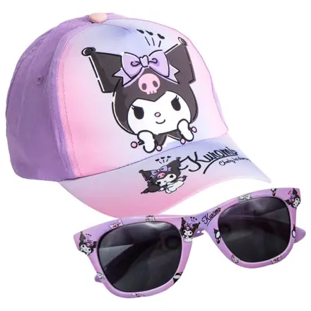 Hello Kitty and Kuromi Sunglasses and Baseball Cap Set product photo