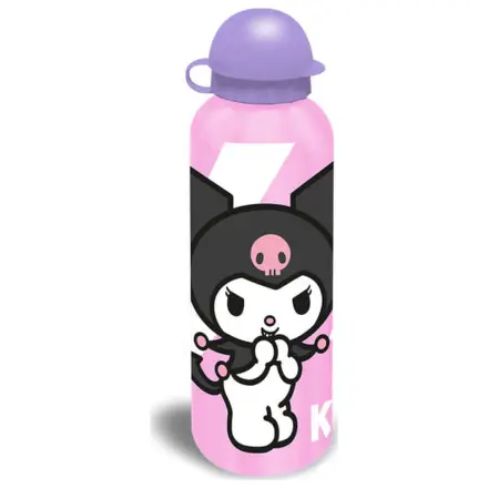 Hello Kitty Kuromi Pink Aluminum Drinking Bottle with Cap 500 ml product photo