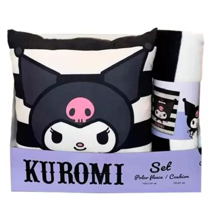 Hello Kitty Kuromi polar blanket + cushion set product photo
