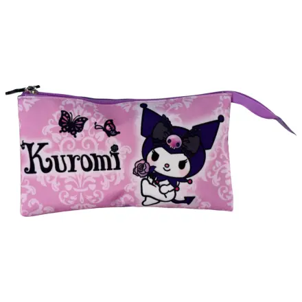 Hello Kitty Kuromi Purple triple pencil case product photo