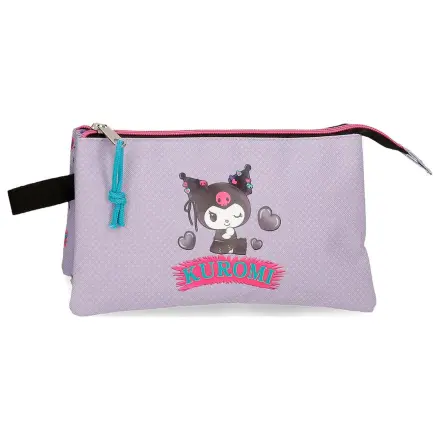 Hello Kitty Kuromi Retropop triple pencil case product photo