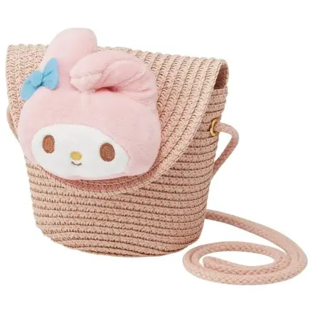Hello Kitty My Melody Straw crossbody bag 13.8x14cm product photo